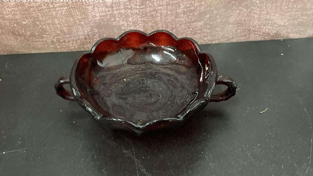 Two Handled Nappy Dish Bowl