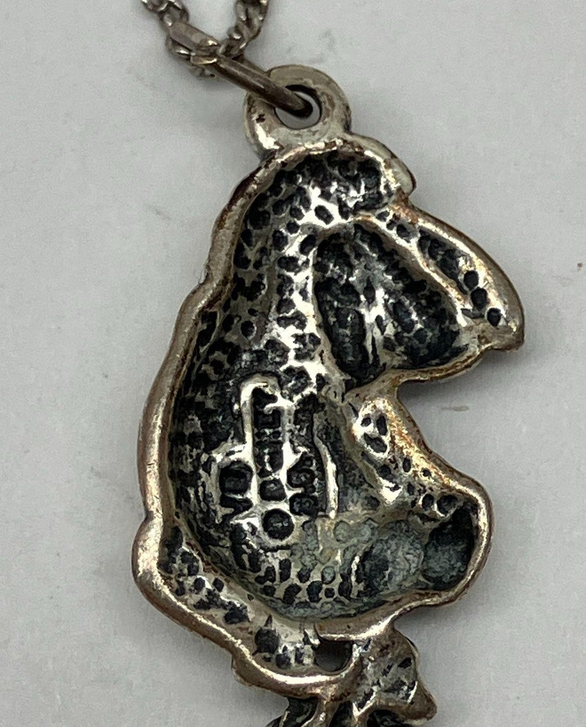 3.12g Sterling Silver Eeyore Pendant Chain Necklace 16"