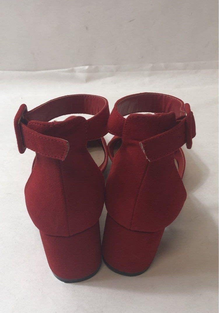 Size 8 Women's Dream Pairs Red Block Heels