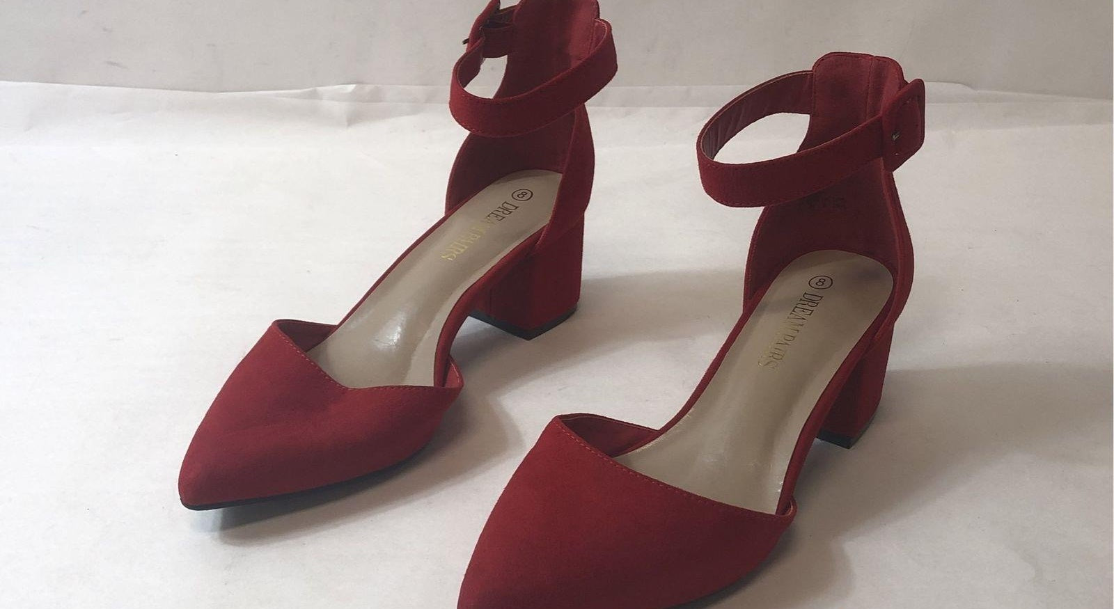 Size 8 Women's Dream Pairs Red Block Heels