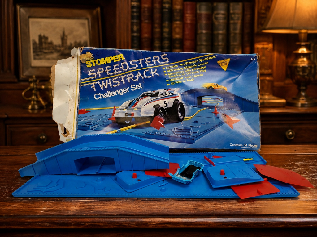 Speedsters Twist Track Challenger Set Stomper Blue Multi Plastic Race Track Set