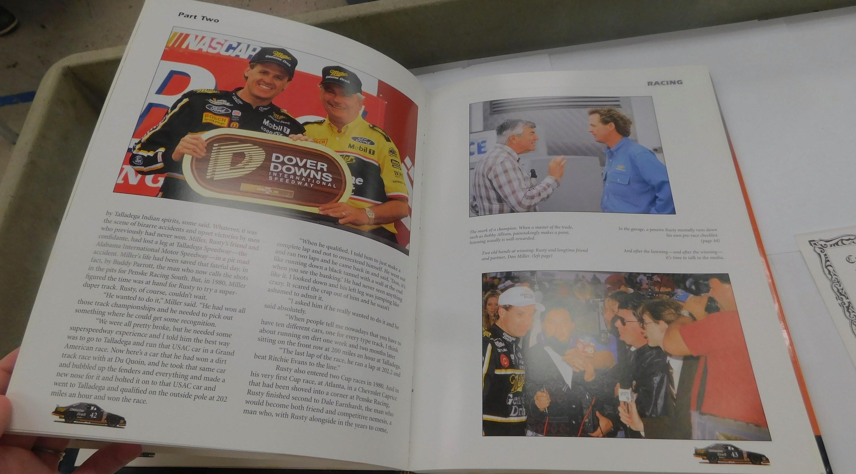 Signed Rusty Wallace Racer by Gerald Martin 1994 Hardcover
