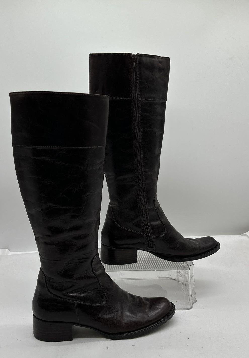 Born Crown Black Knee-High Boots Women Size 8.5