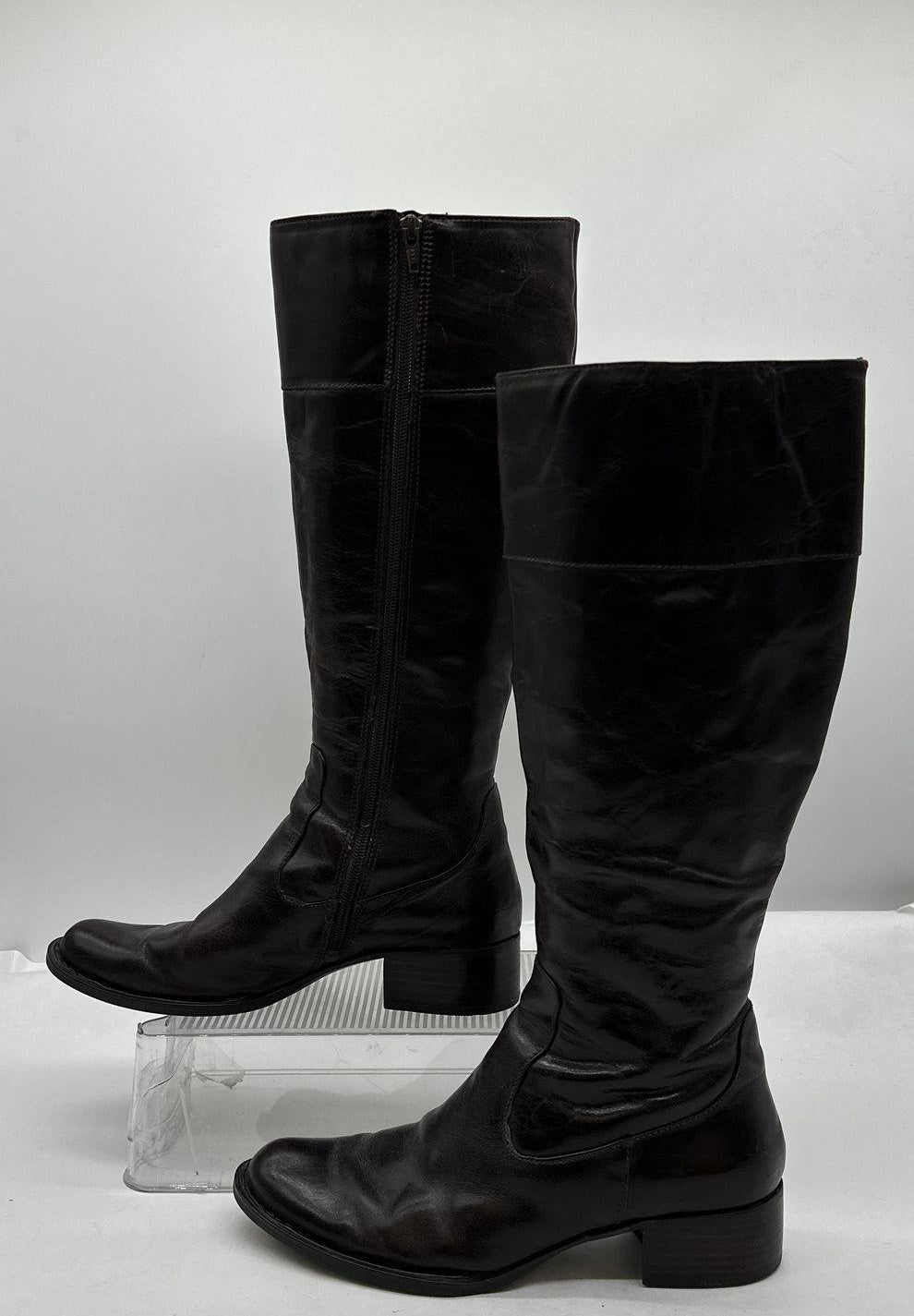 Born Crown Black Knee-High Boots Women Size 8.5