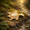 Gold Tone Turtle Brooch by Tradition