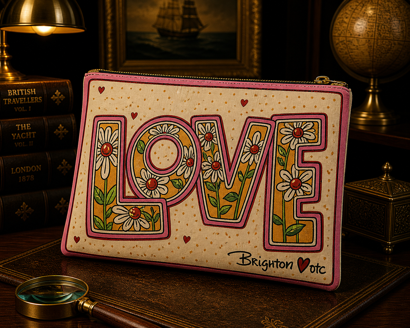Brighton Fashionista Love Bug Floral Heart Tote Bag