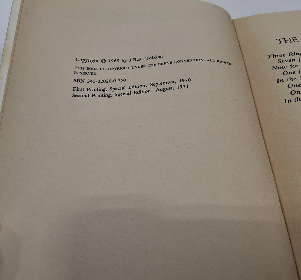 The Lord of the Rings Trilogy Boxed Set by J.R.R. Tolkien | 2nd Edition, 1971 Printing Complete 3-Volume Set