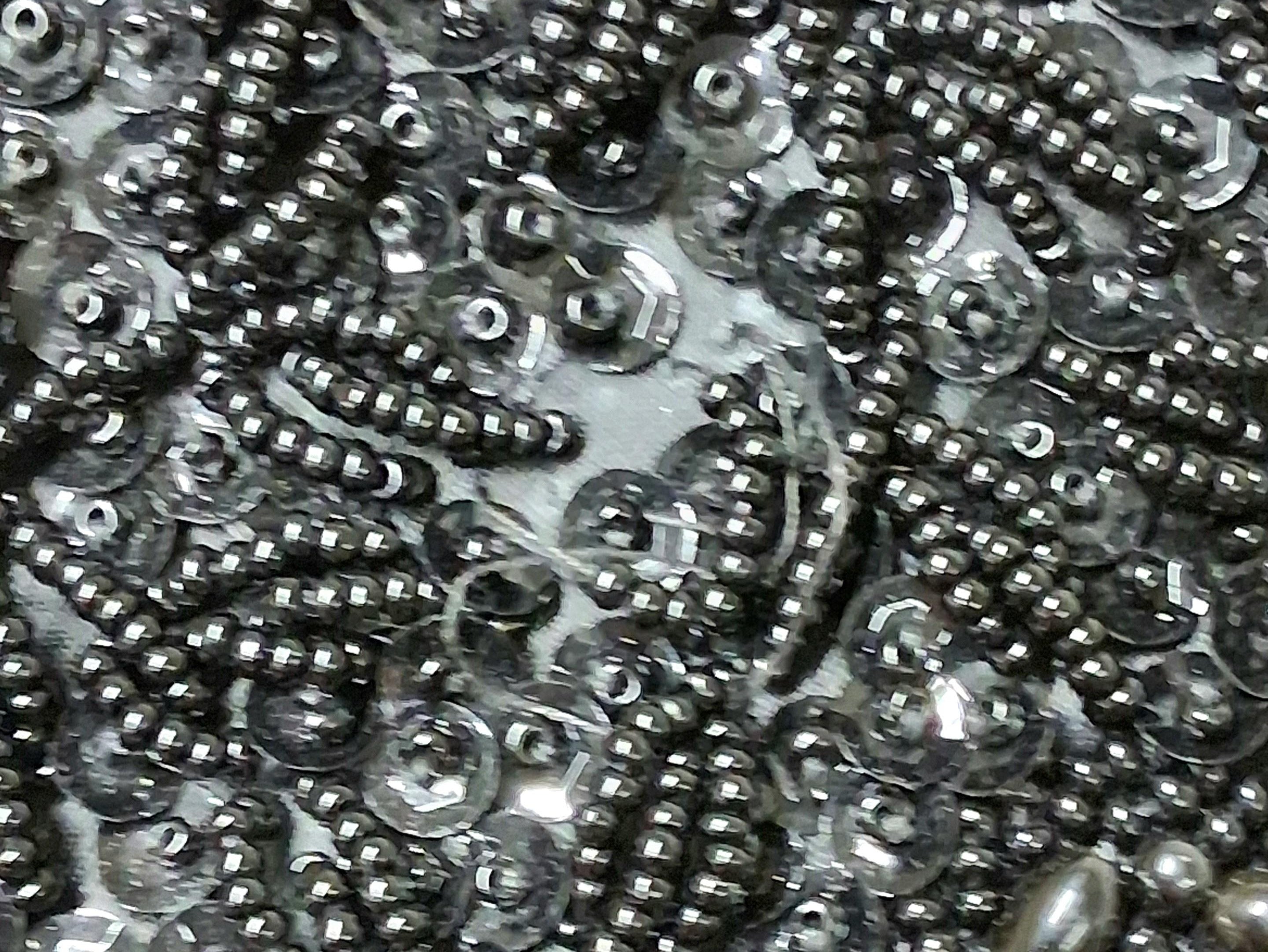 Vintage La Regale Handmade Beaded Black Evening Clutch Purse