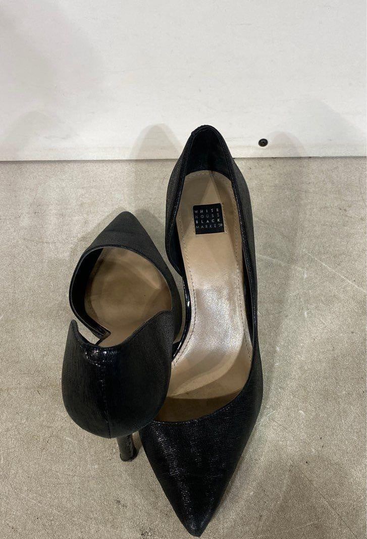 White House Black Market Ella Black Wavy Heel Pumps - Size 8.5