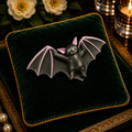 Fun World Black Bat Brooch | Vintage Halloween Novelty Pin