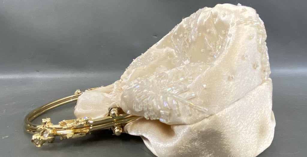 Jessica McClintock Off-White Cream Clutch
