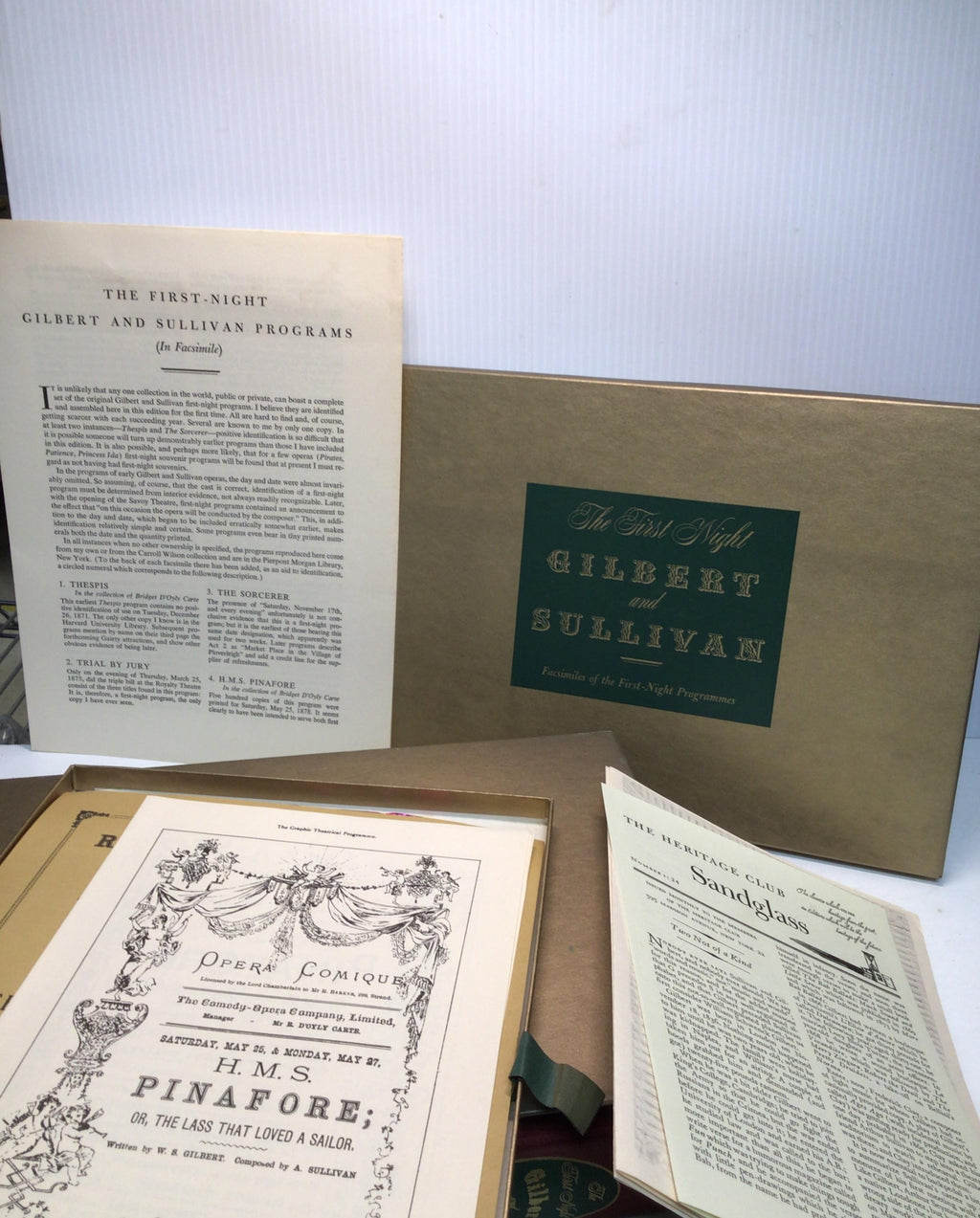 The First Night Gilbert & Sullivan Programs Hardcover Book Set