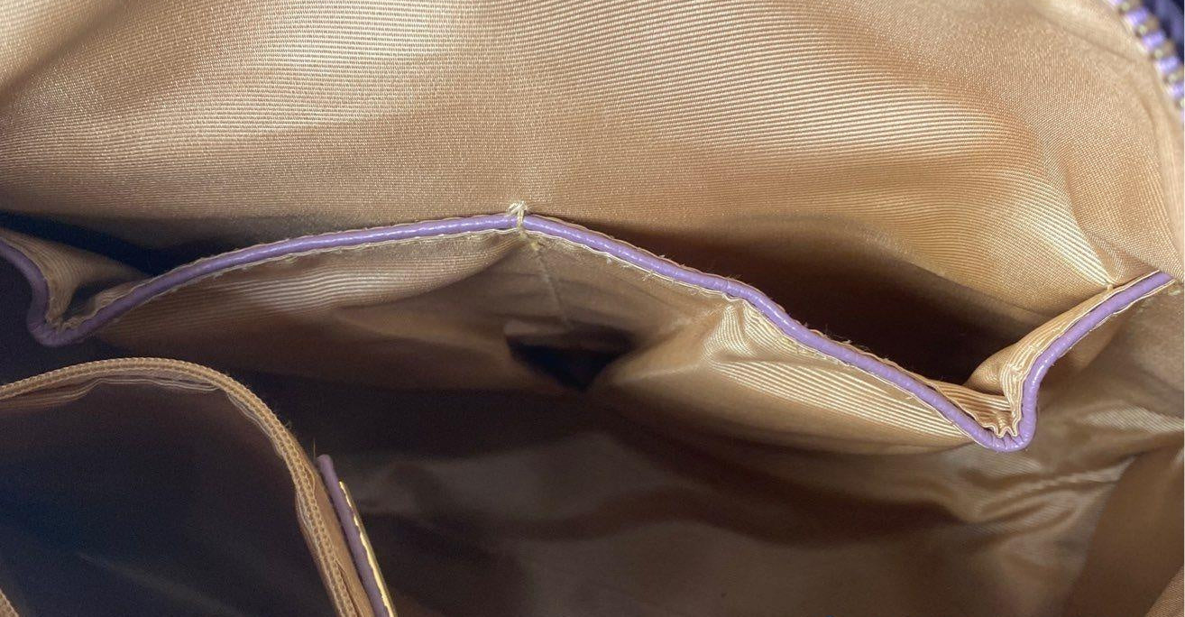 Ora Delphine Purple Pebbled Leather Satchel Crossbody Bag with Gold Hardware | Medium Everyday Handbag