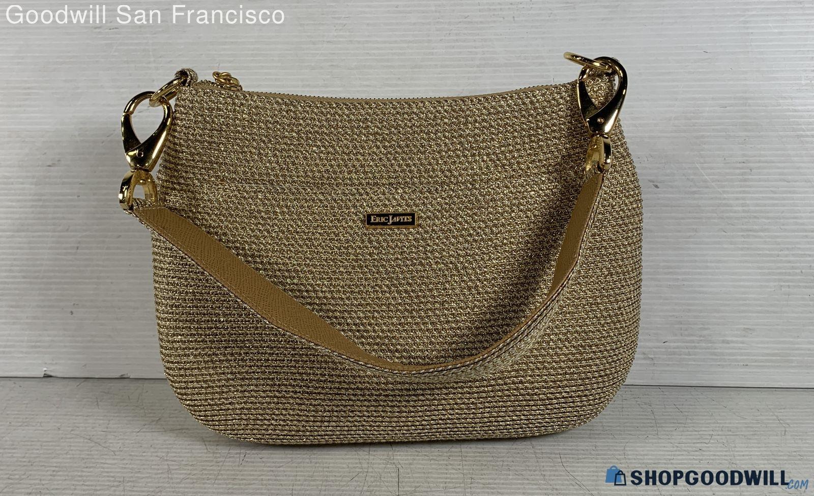 Eric Javits Tan Inner Zipped Pockets Lightweight Detachable Strap Shoulder Bag
