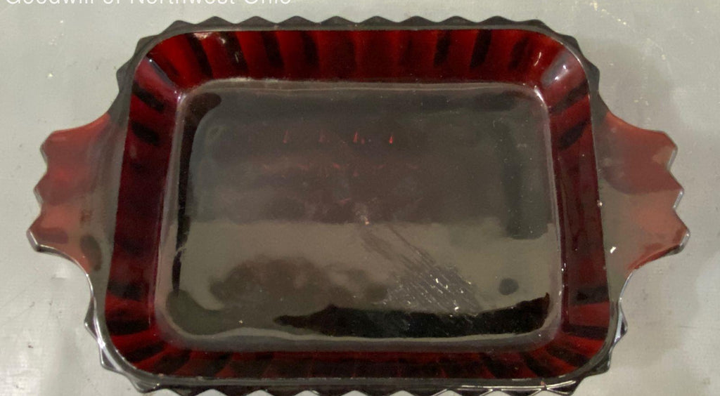 Vintage Anchor Hocking Royal Ruby Red Relish Dish