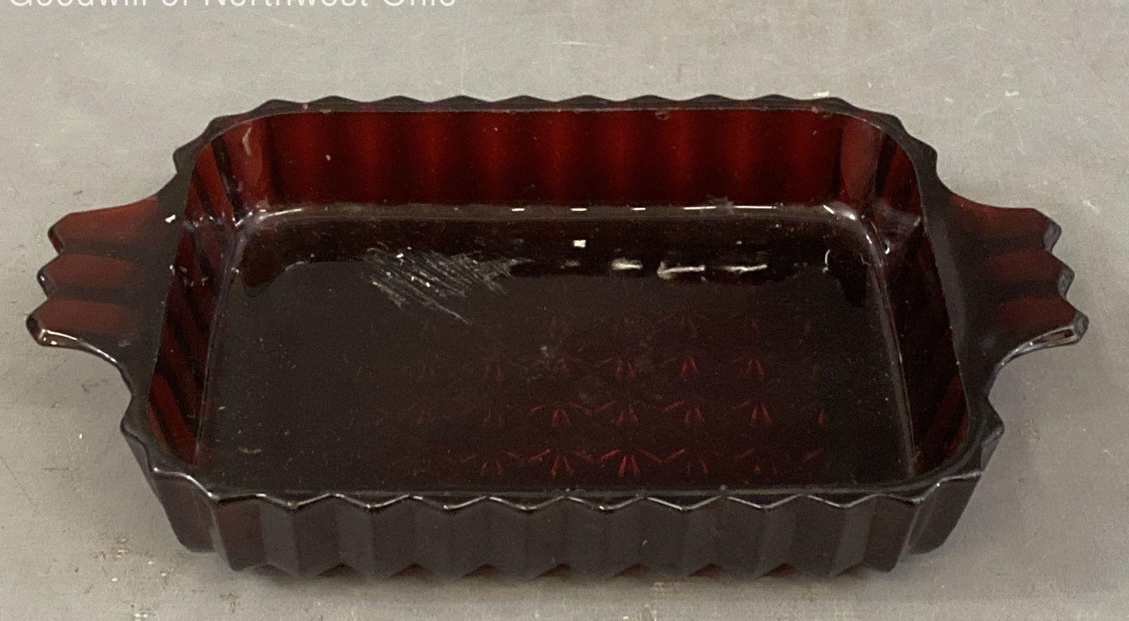 Vintage Anchor Hocking Royal Ruby Red Relish Dish