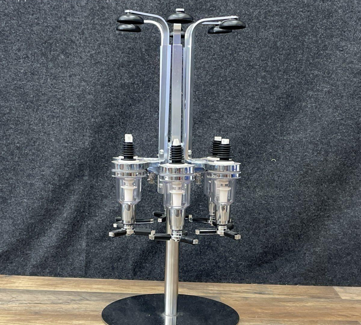 6-Bottle Revolving Liquor Dispenser Bar Butler Carousel Stand Shot Pourer