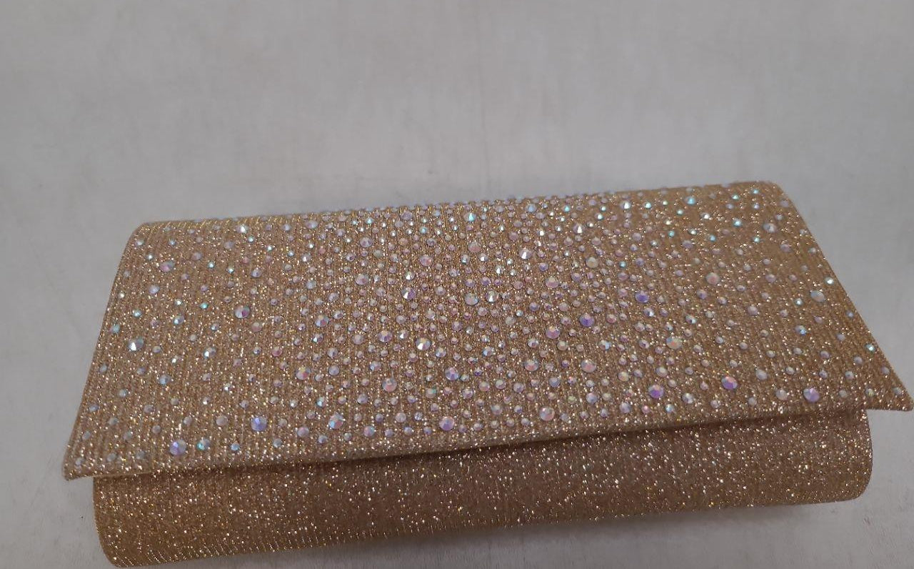 Monopoli Champagne Crystal Evening Clutch – Style 98335A