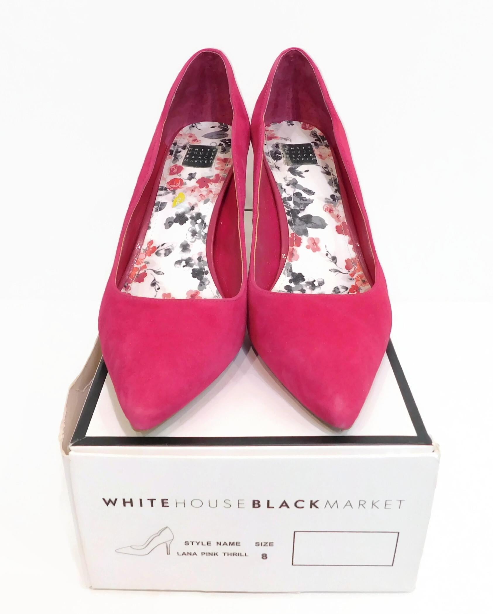 White House Black Market Pink Thrill Scalloped Pumps - Size 8