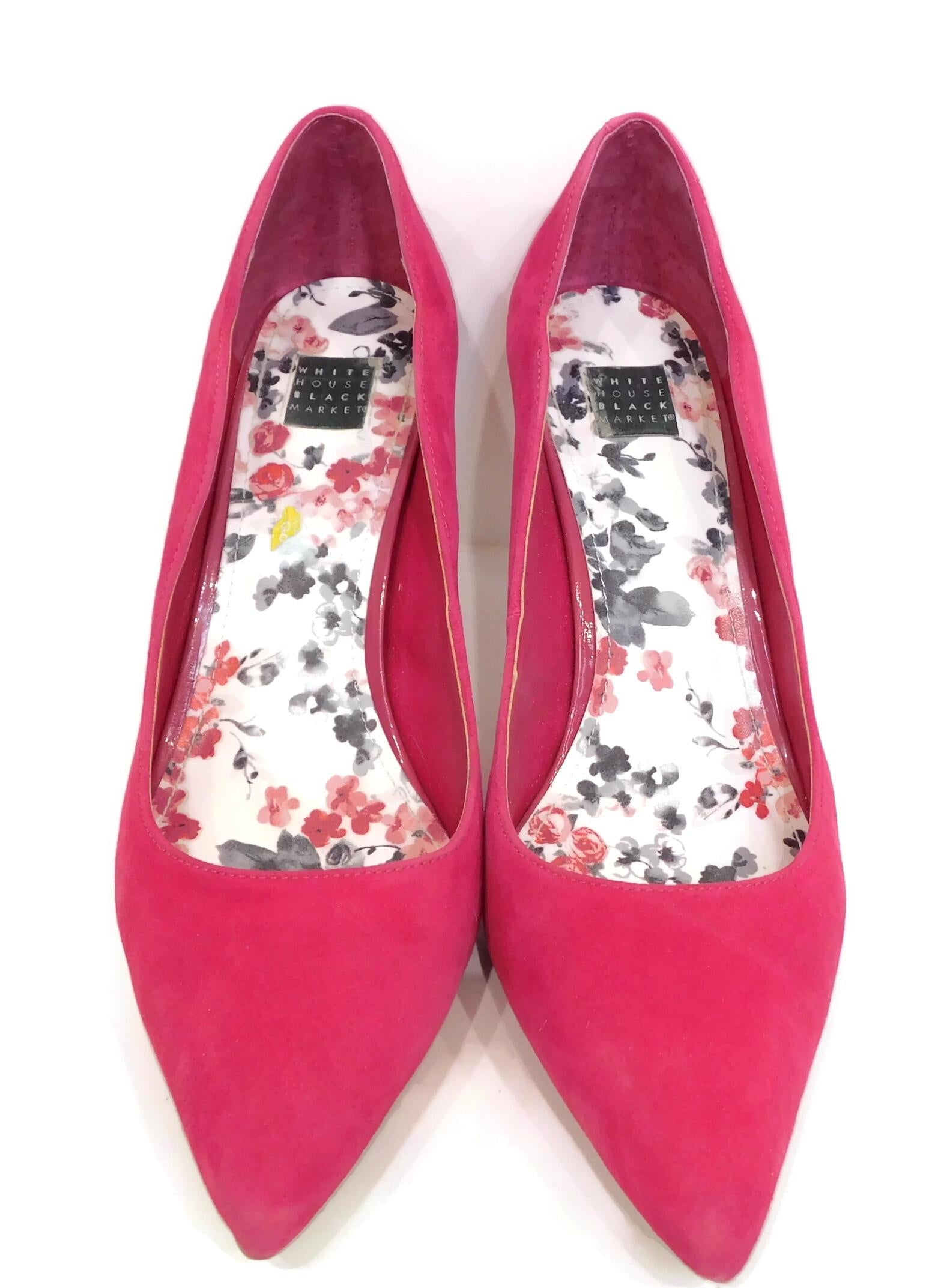 White House Black Market Pink Thrill Scalloped Pumps - Size 8