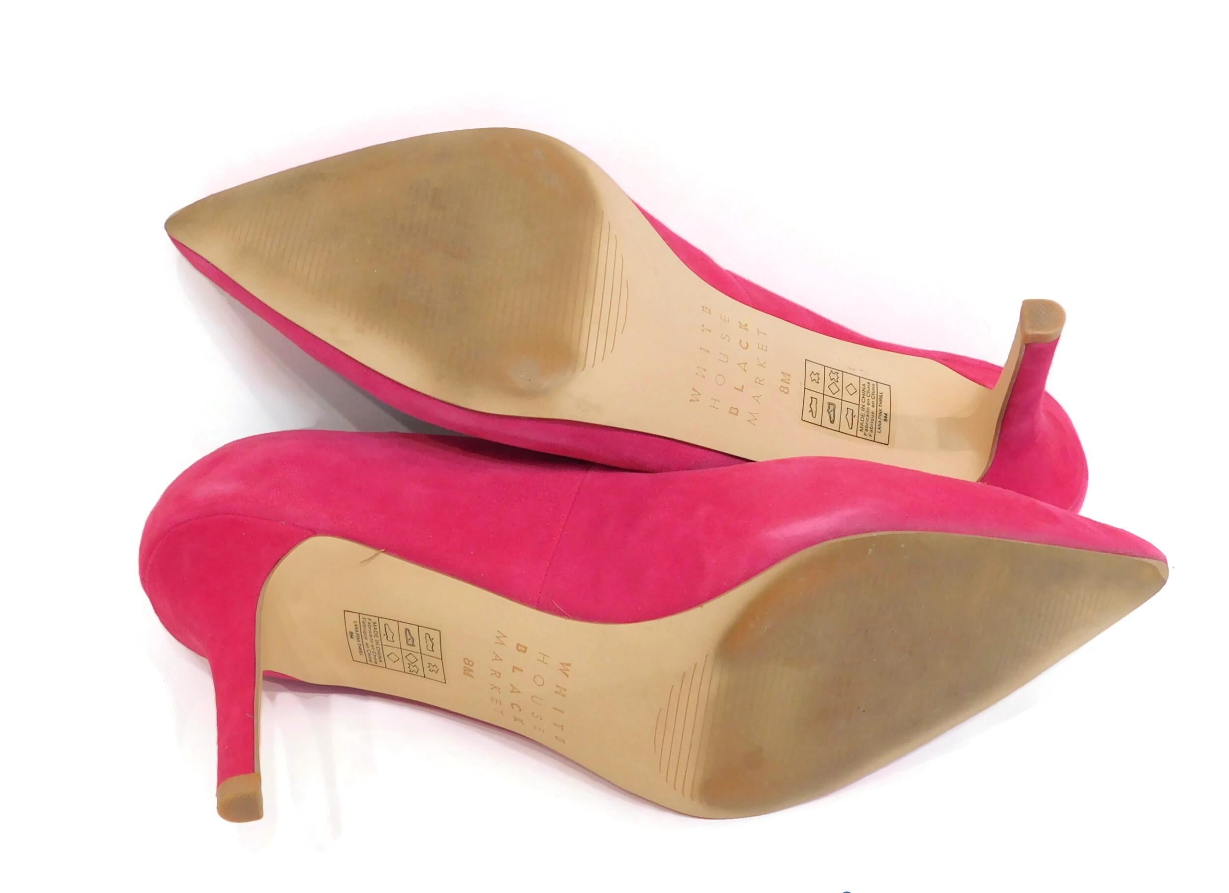 White House Black Market Pink Thrill Scalloped Pumps - Size 8