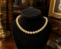 Vintage Cream Pearl Style Necklace with Decorative Clasp