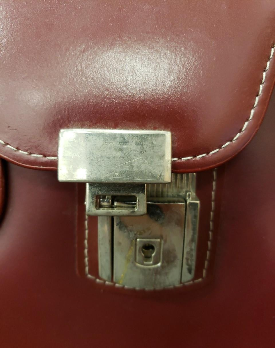 McKleinUSA Burgundy Leather Laptop Tote Bag | Professional Lock Closure Briefcase Shoulder Bag