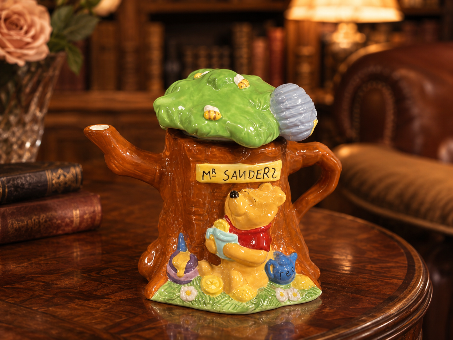 Disney Winnie the Pooh Houston Harvest Ceramic Mr. Sanders Tree House Teapot