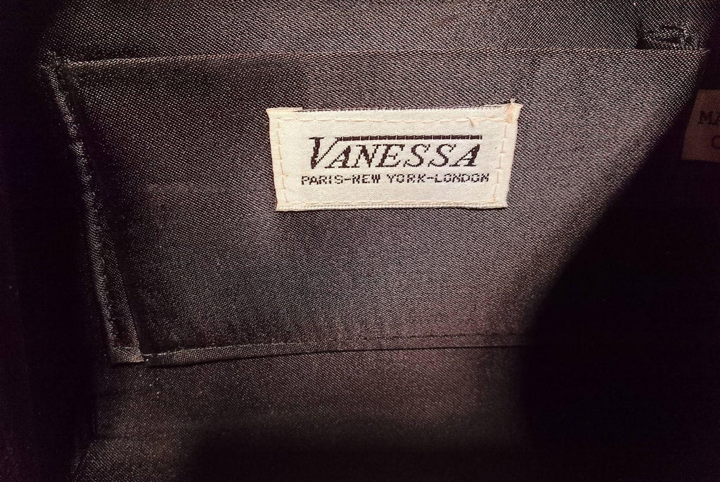 Vanessa Black Evening Clutch with Gold Bow Clasp | Convertible Chain Strap Bag