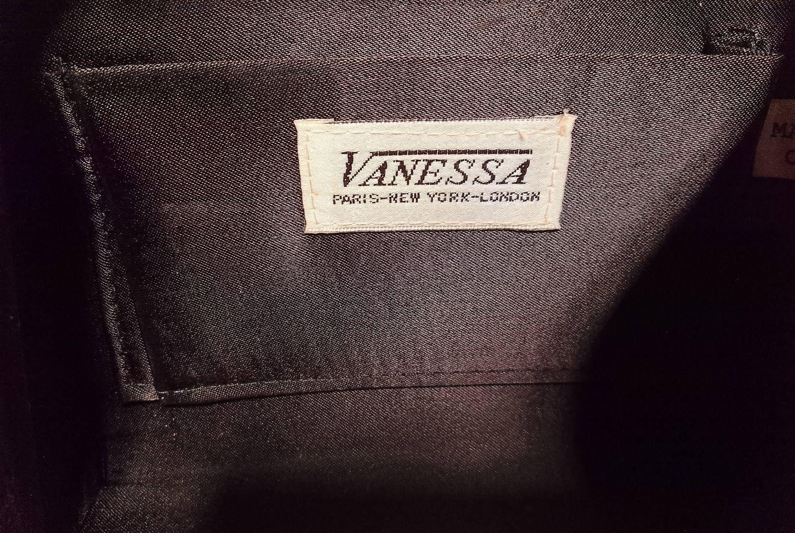 Vanessa Black Evening Clutch with Gold Bow Clasp | Convertible Chain Strap Bag