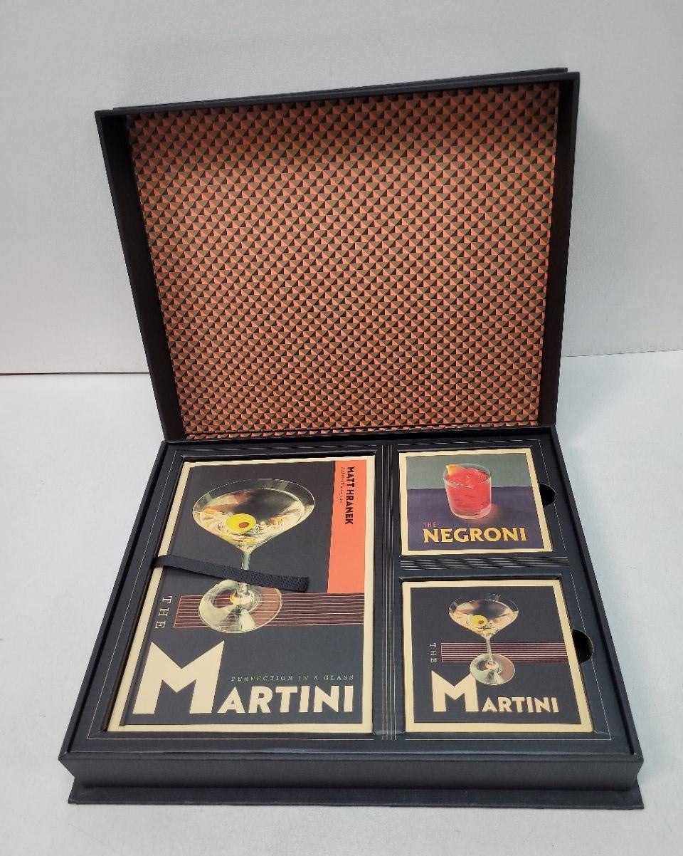 The Wm Brown Cocktail Collection Book and Coaster Set Negroni and Martini