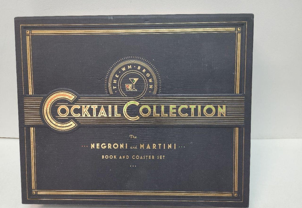The Wm Brown Cocktail Collection Book and Coaster Set Negroni and Martini