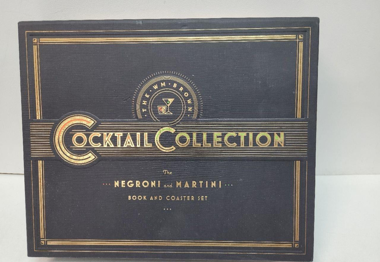 The Wm Brown Cocktail Collection Book and Coaster Set Negroni and Martini