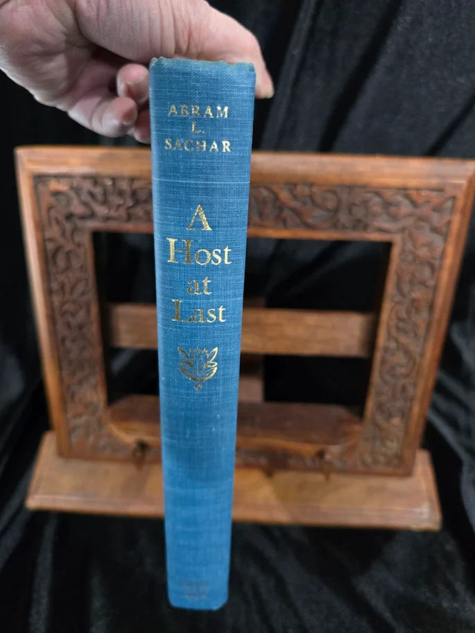 A Host at Last Abram L. Sachar 1976 First Edition First Printing Signed Inscribed Hardcover