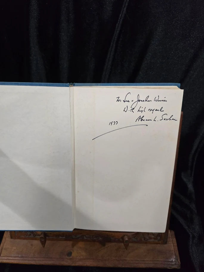 A Host at Last Abram L. Sachar 1976 First Edition First Printing Signed Inscribed Hardcover