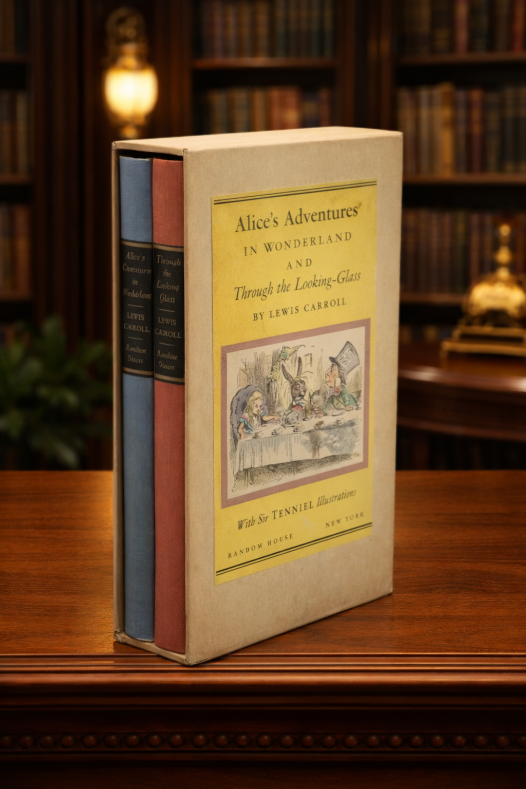 Alice’s Adventures in Wonderland and Through the Looking Glass 1965 Centennial Edition Boxed Set Tenniel Illustrated