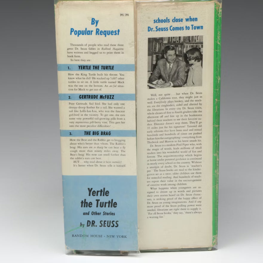 Yertle the Turtle Dr Seuss 1958 First Edition First State Random House Dust Jacket