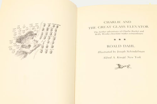 Charlie and the Great Glass Elevator 1972 First Edition First Printing Roald Dahl Knopf Hardcover Dust Jacket
