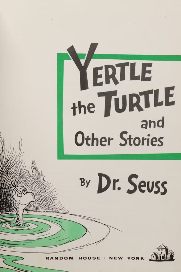 Yertle the Turtle Dr Seuss 1958 First Edition First State Random House Dust Jacket