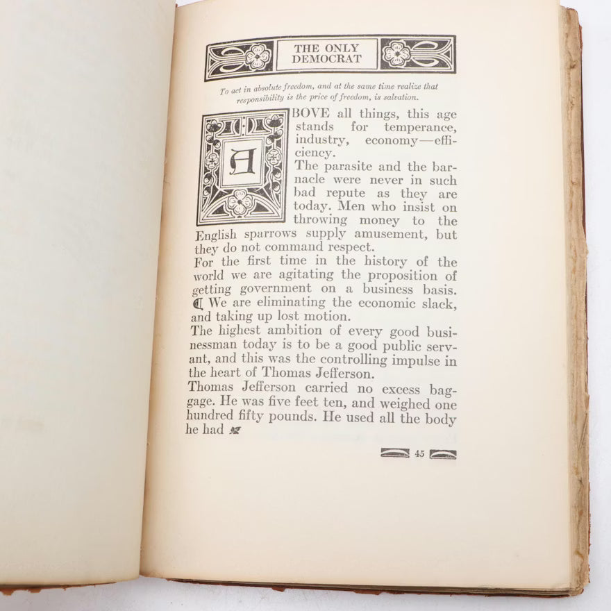 Hollyhocks and Goldenglow Elbert Hubbard 1912 Signed Limited Edition Roycroft Numbered Copy