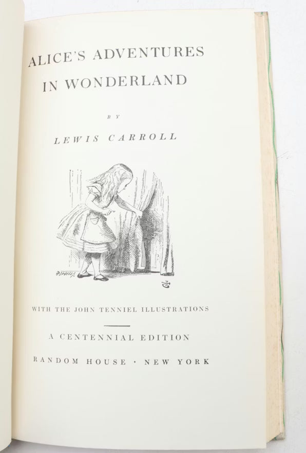 Alice’s Adventures in Wonderland and Through the Looking Glass 1965 Centennial Edition Boxed Set Tenniel Illustrated