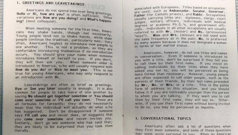 Living in the U.S. by The Experiment in International Living, 1984 Softcover