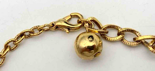 Berebi Limited Edition Filigree Pendant Necklace Gold Tone Purple Stone Signed Necklace