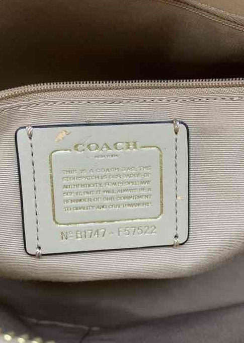 Coach Butterscotch Leather Tote F57522 Tan Pebbled Leather Shoulder Bag Large Designer Handbag
