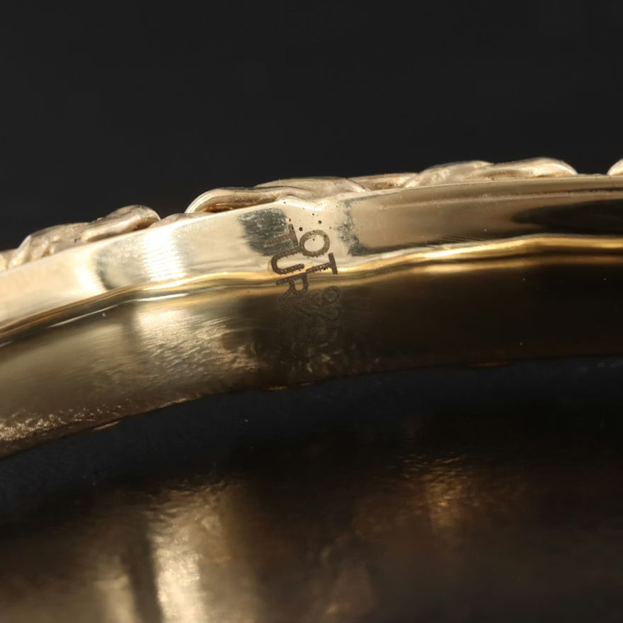 Gold-Tone Byzantine Bangle Bracelet Classic Woven Design