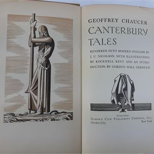 The Canterbury Tales by Geoffrey Chaucer, 1934 Vintage Hardcover