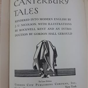 The Canterbury Tales by Geoffrey Chaucer, 1934 Vintage Hardcover