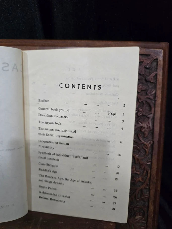 Caste System in India by P. M. Chakravorty 1954 Signed Presentation Copy, Banaras Scholarly Booklet
