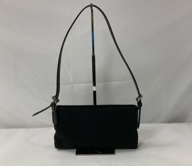 Coach Black Leather Small Crossbody Clutch Bag | Minimalist Classic Handbag