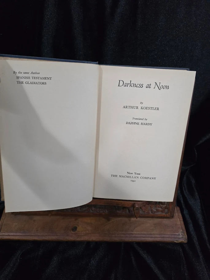 Darkness at Noon Arthur Koestler 1941 First American Edition First Printing Hardcover